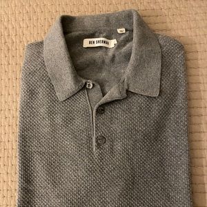 Men’s Grey Ben Sherman Knit Polo